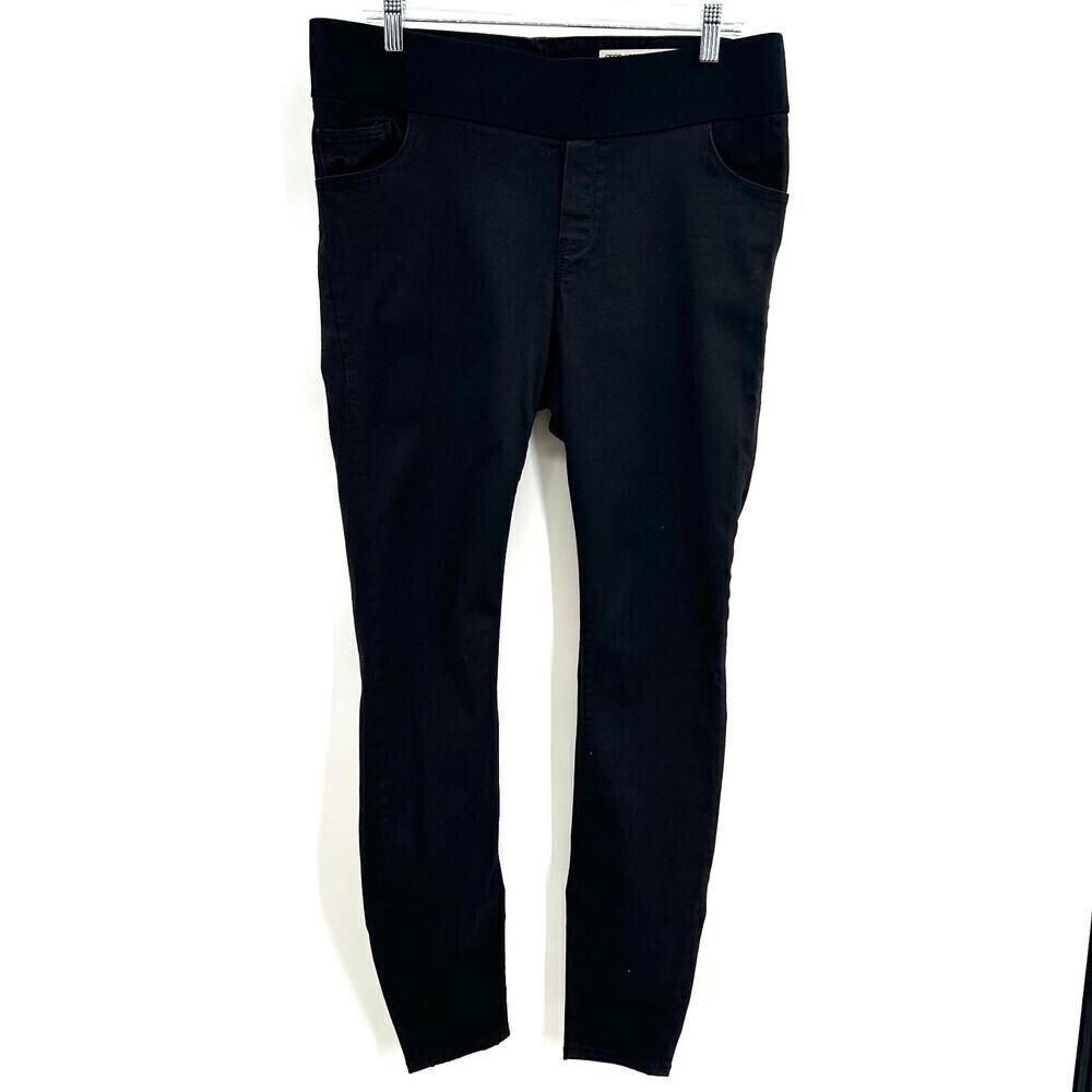 ASOS Denim Black Pull On Stretch Wide Waist Band Skinny Jeans Size 10